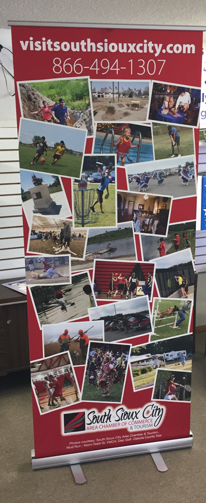 South Sioux City Chamber banner stand
