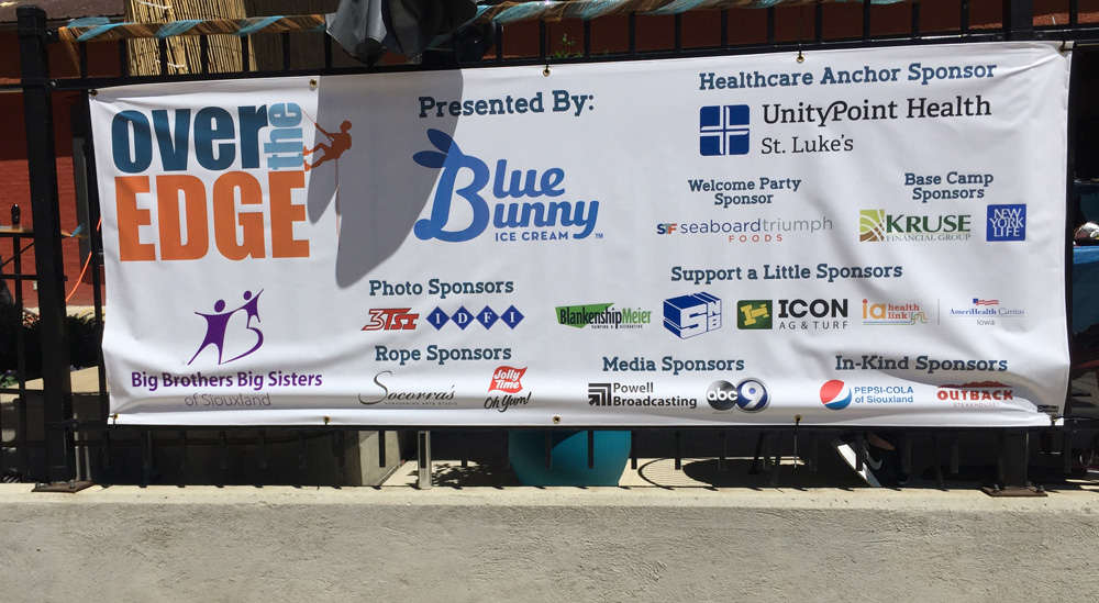 Over the edge sponsor banner
